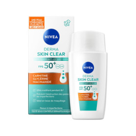NIVEA Soin Visage Fluide Anti-UV FPS50+ - Matifiant et Préventif pour Peaux à Imperfections - 40 ml