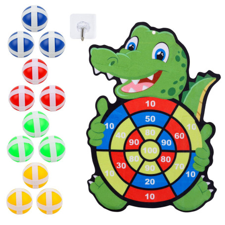 JOFONY Cible de Fléchettes Adhésives pour Enfants - 12 Balles Incluses