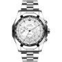 Montre à Quartz Élégante pour Homme avec Bracelet en Acier Inoxydable