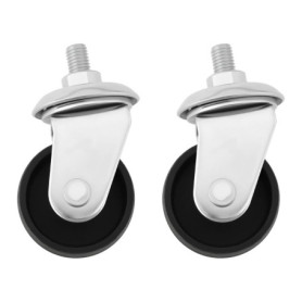 Lot de 2 roulettes jack horizontales 60 mm pour cric au sol - 3 tonnes