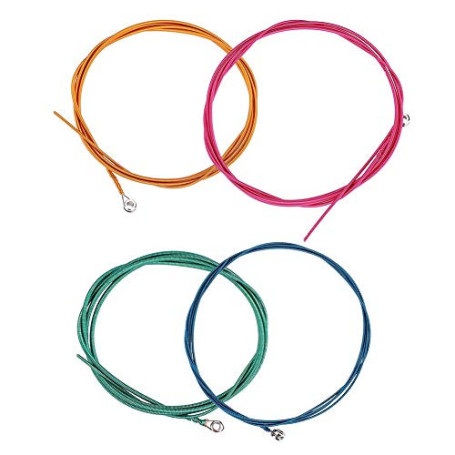 Cordes Colorées pour Basse Électrique - Ensemble de 4 Cordes de Haute Qualité