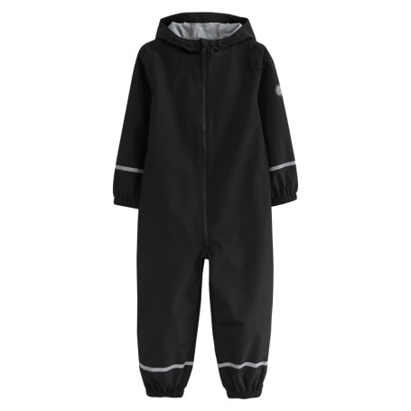Combinaison Imperméable Zippée à Capuche pour Fille - Noir 9 Ans