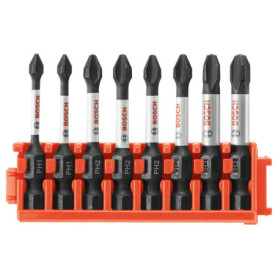 Ensemble de 8 embouts Philips Bosch Impact Tough avec clip personnalisé