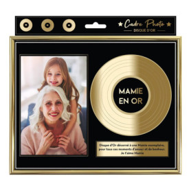 Cadre Photo Ovale Doré Mamie - STC