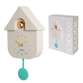 Horloge à Coucou Blanc Multicolore - Pendule Murale Originale Fisura