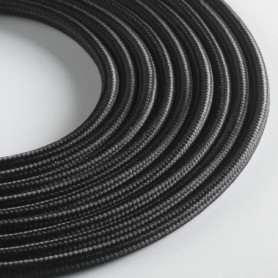 Câble Textile Rond LUMIÈRE KLARTEXT - 5m Noir pour Éclairage