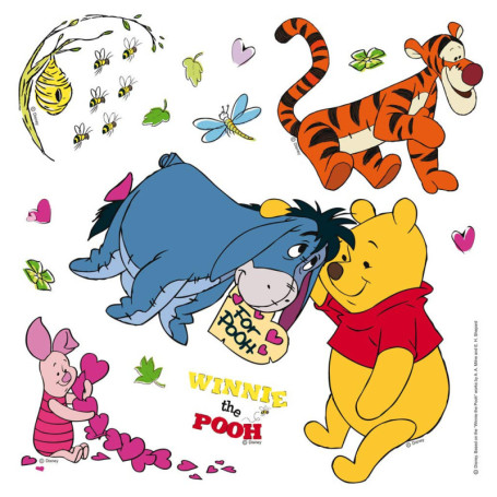 Autocollant Mural Disney Winnie l'Ourson - 30 x 30 cm
