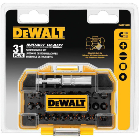 Coffret de 31 embouts DEWALT DWAX100IR pour visseuse à percussion