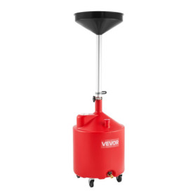 Réservoir de Vidange d'Huile Usagée 68L avec Entonnoir Réglable et Roues - VEVOR