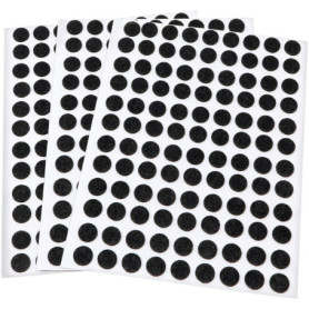 Lot de 324 Patins en Feutre Auto-Adhésifs Noirs Ø 10 mm - Protection pour Meubles