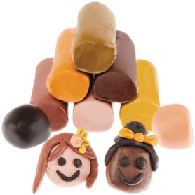 Pâte à Modeler Douce aux Couleurs de la Peau - Lot de 8 par Baker Ross