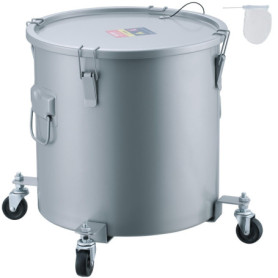 Seau à Graisse VEVOR 37,8 L avec Couvercle et Roulettes