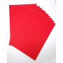 Lot de 10 Feuilles de Papier Cartonné Pailleté Rouge A4 - 250 g/m²