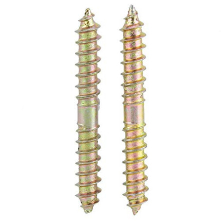 Lot de 10 Vis à Bois 6 x 50 mm - Boulons de Suspension en Fer Plaqué Zinc