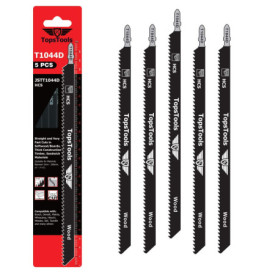 TopsTools Lot de 5 Lames de Scie Sauteuse T1044D pour Bois - Compatible Bosch, Dewalt, Makita