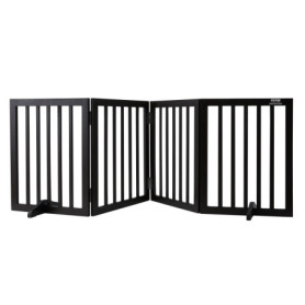 Barrière de Sécurité Pliable pour Chiens VEVOR - 204x61 cm, Marron