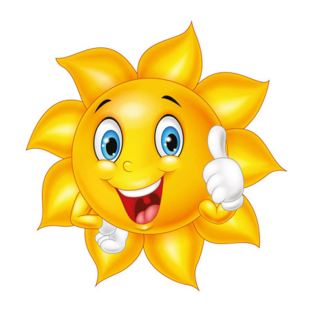 Autocollant Smile Soleil Jaune 21 cm - Résistant aux Intempéries