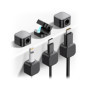 Clips Câble Magnétique Noir - Organisateur de Câbles Pratique (6 Pièces)