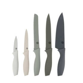 Set de Couteaux de Cuisine MasterChef - 5 Pièces en Inox Noir