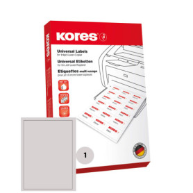 Étiquettes Universelles Kores A4 - 100 Feuilles Blanches
