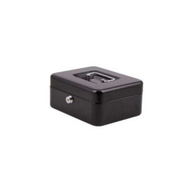 Caisse à Monnaie en Acier Noir LIFEBOX - Monnayeur Pratique 16 cm