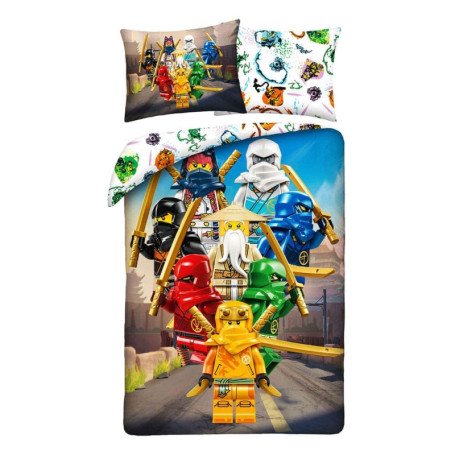 Parure de Lit Réversible LEGO Ninjago Team 140x200 cm en Coton