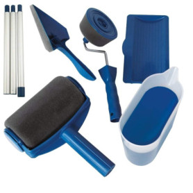 Rouleau de Peinture Rechargeable LEOFLA avec Réservoir Anti-Goutte et Poignée Extensible