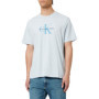 T-Shirt Calvin Klein Monologo Homme en Coton Bleu