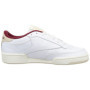 Basket Reebok Club C 85 Unisexe en Cuir Blanc et Maroon