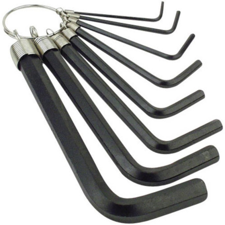 Jeu de clés Allen coudées 8 pièces en acier Mannesmann