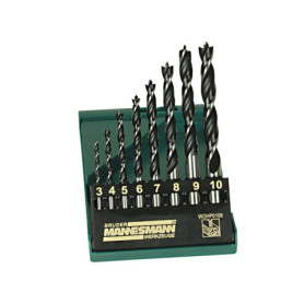 Coffret de mèches à bois professionnel Mannesmann - 8 pièces
