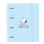 Classeur Snoopy Love 4 Anneaux A4 - 100 Feuilles - Bleu Clair