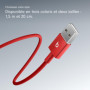 Câble Tissé Beats USB-A vers USB-C 1,5 m - Charge Rapide et Anti-Nœuds - Rouge Flash