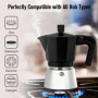 Cafetiere Italienne Induction Cozary en Aluminium et Acier Inoxydable