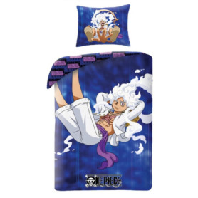 Parure de lit ONE PIECE Monkey D. Luffy GEAR5 - 140x200 cm en coton Oeko-Tex
