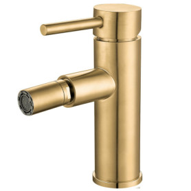 Robinet Bidet VALAZ en Laiton Doré Brossé - Mélangeur Élégant pour Salle de Bain