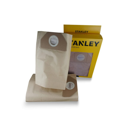 Sacs Filtrants en Papier Stanley 35L pour Aspirateurs Solides et Liquides