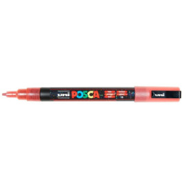 Lot de 6 Marqueurs POSCA PC3ML Rouge Pailleté - Pointe Fine Conique