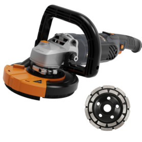 Ponceuse à béton MAXXT 1500W avec disque diamant de 125mm et 7 vitesses