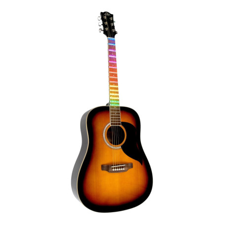 Guitare Acoustique Eko Ranger 6 Brown Sunburst avec Visual Note
