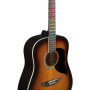 Guitare Acoustique Eko Ranger 6 Brown Sunburst avec Visual Note