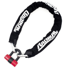 Pack Antivol Moto RADIKAL RK7214 avec Chaîne et Cadenas U 120cm