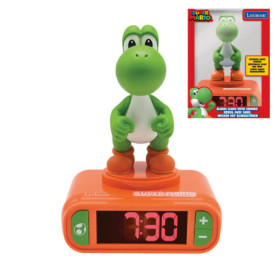 Réveil Super Mario avec Yoshi - Lexibook - Orange et Vert