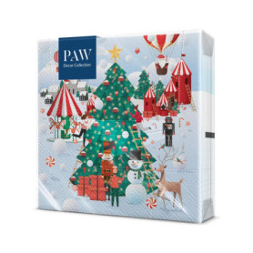 Serviettes en Papier Décoratives Noël - Lot de 20, 3 Plis, 33 x 33 cm