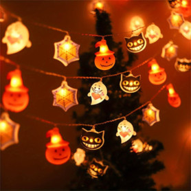 Guirlande Lumineuse Halloween SULOLI 3M avec Fantômes et Chauves-Souris