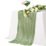 Chemin de Table Vert Alyvisun 90x300 cm en Polyester pour Décorations Festives