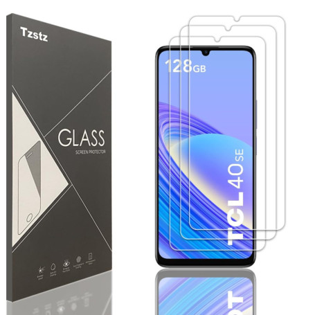 Tzstz Verre Trempé Protecteur d'Écran pour TCL 40 SE - 3 Pièces