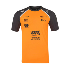 T-Shirt Officiel McLaren F1 Homme Gris Phantom/Papaya