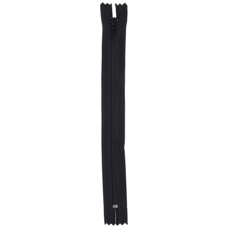 Lot de 5 Fermetures Éclair en Plastique Noir - 20 cm