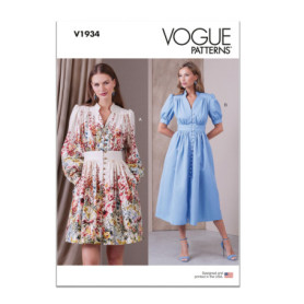 Robe Femme Vogue Patterns V1934Y5 - Élégante et Confortable en Deux Longueurs